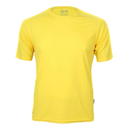 Koszulka sportowa slim CN100 - Sun Yellow