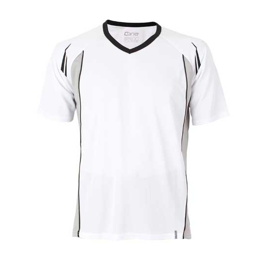 Koszulka Sportowa Slim Oddychająca Szybkoschnąca CN120 - White & Black