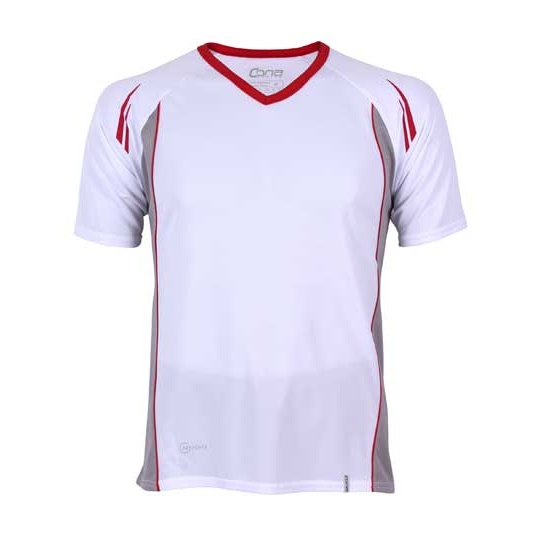 Koszulka Sportowa Slim Oddychajaca Szybkoschnaca CN120 - White & Red