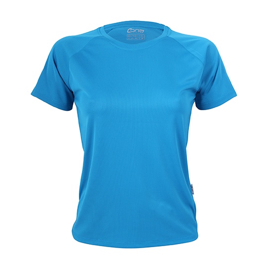 Koszulka Damska Slim Sportowa CN130 - Azure Blue