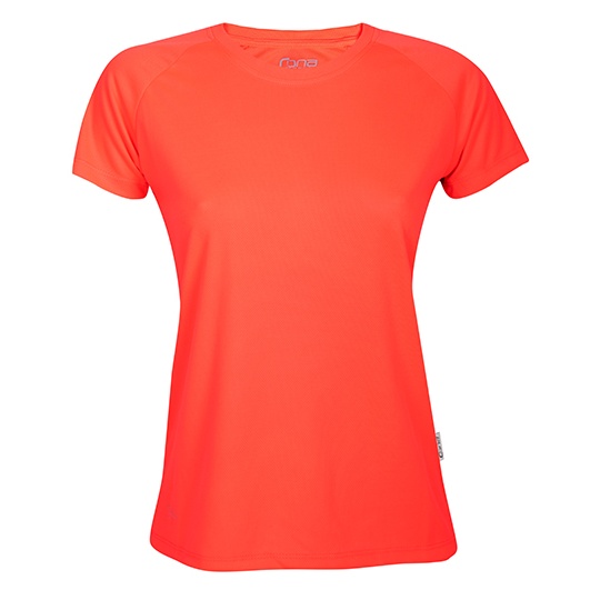 Koszulka Damska Slim Sportowa CN130 - Neon Coral