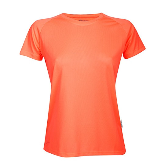 Koszulka Damska Slim Sportowa CN130 - Neon Peach