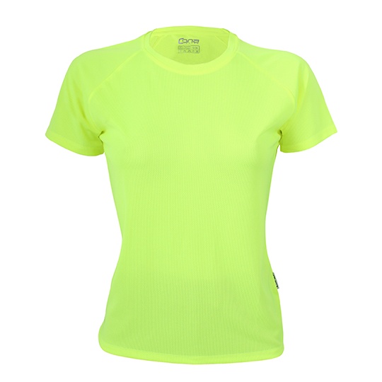 Damska koszulka sportowa slim CN130 - Neon Yellow