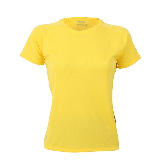 Koszulka Damska Slim Sportowa CN130 - Sun Yellow