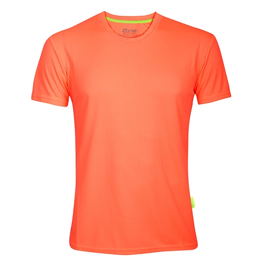 Koszulka funkcyjna slim Oddychająca Mikropoliester CN160 - Neon Peach