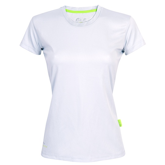 Koszulka Damska Slim Fit Funkcyjna Recyklingowana CN170 - Ice Grey