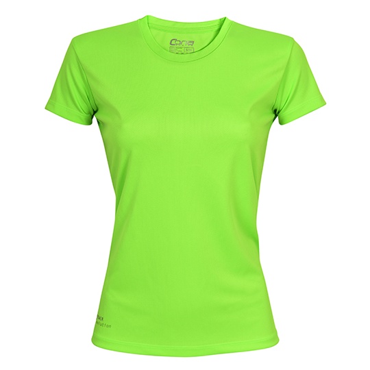 Koszulka Damska Slim Fit Funkcyjna Recyklingowana CN170 - Lime