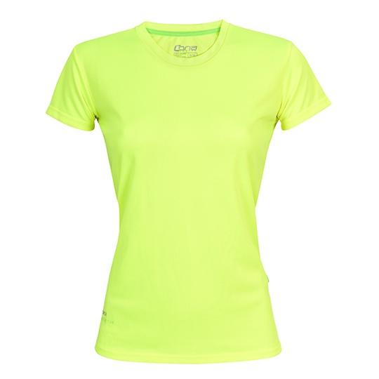 Koszulka Damska Slim Fit Funkcyjna Recyklingowana CN170 - Neon Yellow