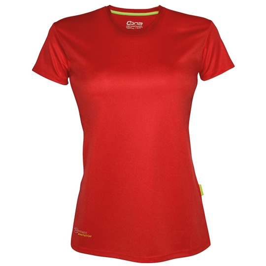 Koszulka Damska Slim Fit Funkcyjna Recyklingowana CN170 - Red