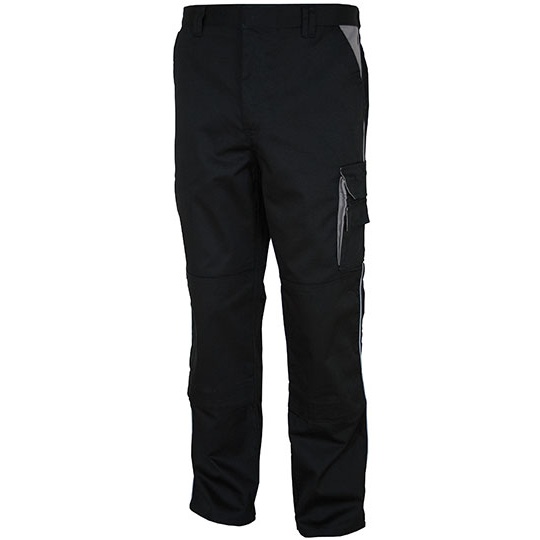Spodnie Robocze Bawełniane Poliestrowe CR480 - Black & Grey