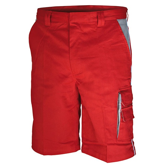 Szorty Robocze Bawelniano Poliestrowe CR481 - Red & Grey