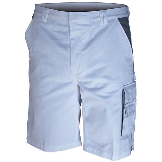 Szorty Robocze Bawelniano Poliestrowe CR481 - White & Grey