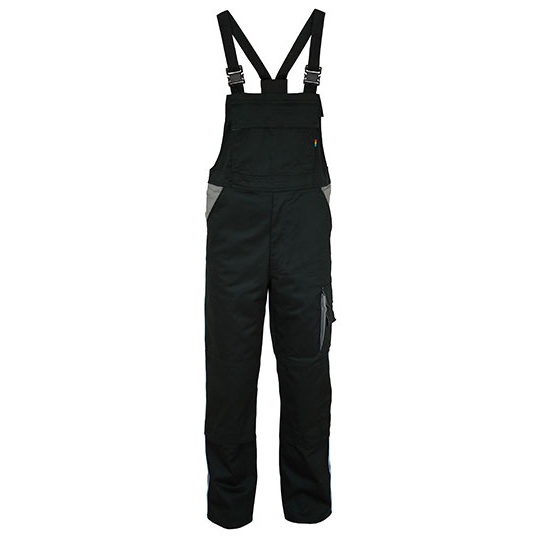 Ogrodniczki Robocze Bawelniano Poliestrowe CR483 - Black & Grey