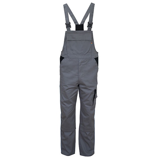 Ogrodniczki Robocze Bawelniano Poliestrowe CR483 - Grey & Black
