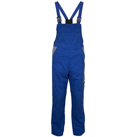 Ogrodniczki Robocze Bawelniano Poliestrowe CR483 - Royal & Grey