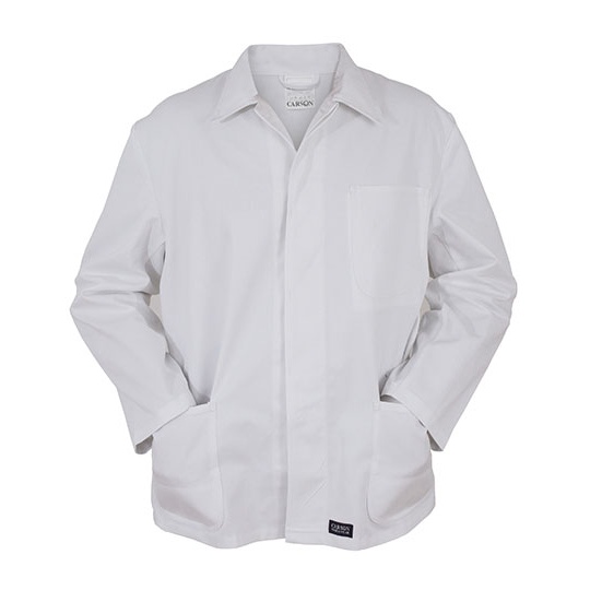 Klasyczna dluga kurtka robocza CR701 - White
