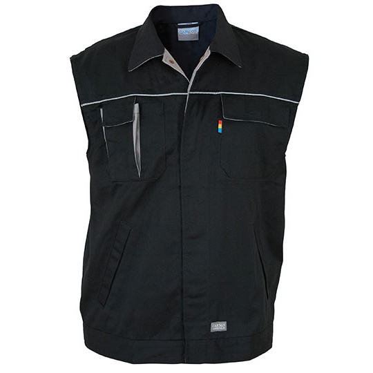 Kamizelka Robocza Bawelniana Poliestrowa CR750 - Black & Grey
