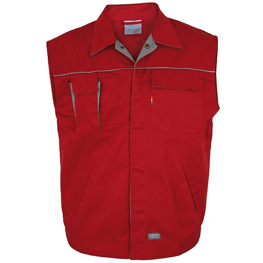 Kamizelka Robocza Bawelniana Poliestrowa CR750 - Red & Grey