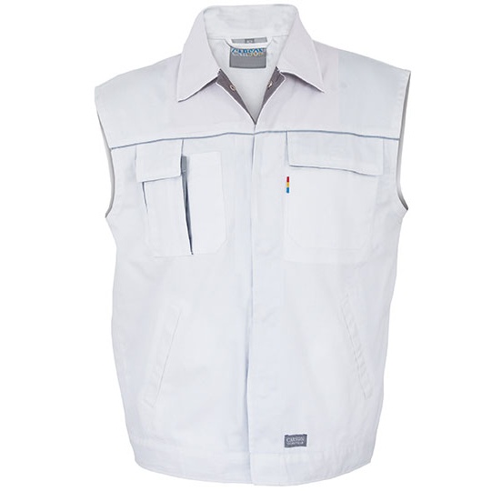 Kamizelka Robocza Bawelniana Poliestrowa CR750 - White & Grey