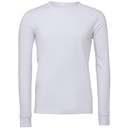Koszulka z Długim Rękawem Unisex Czesana Bawełna Ring-Spun CV3501 - White