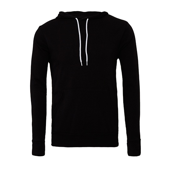 Bluza Unisex z Kapturem Czesana Bawelna CV3719 - Black