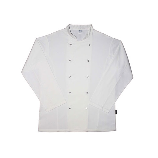 Kurtka Kucharska Prosty Fason Dlugie Rekawy DL900 - White