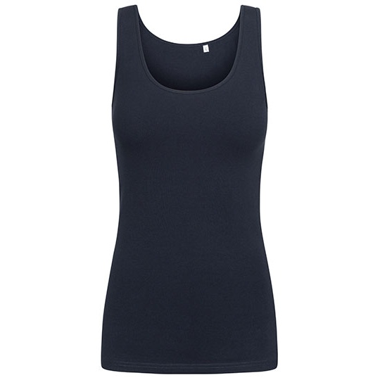 Top bez rekawow Dopasowany Bawelna Elastan E1051 - Navy