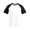 Koszulka Raglanowa Bawełniana E1060 - White & Black