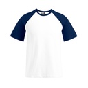 Koszulka Raglanowa Bawełniana E1060 - White & Navy