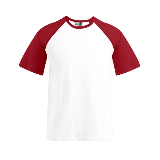Koszulka Raglanowa Bawelniana E1060 - White & Red