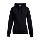Damska bluza z kapturem Slim E2181 - Black