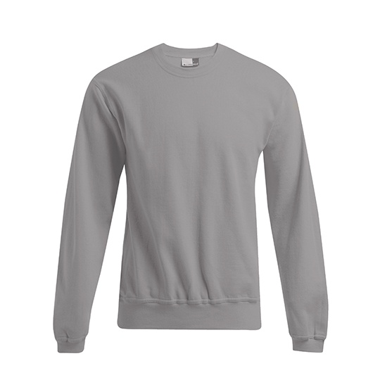 Sweter Meski Klasyczny Bawelniany E2199N - New Light Grey (Solid)
