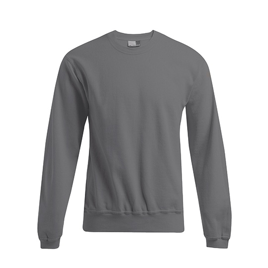 Sweter Meski Klasyczny Bawelniany E2199N - Steel Grey (Solid)
