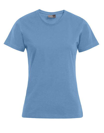 T-shirt Damski Slim Bawelniany E3005 - Alaskan Blue