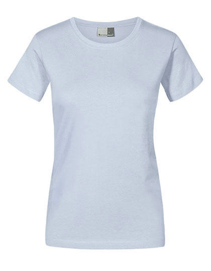 T-shirt Damski Slim Bawelniany E3005 - Baby Blue