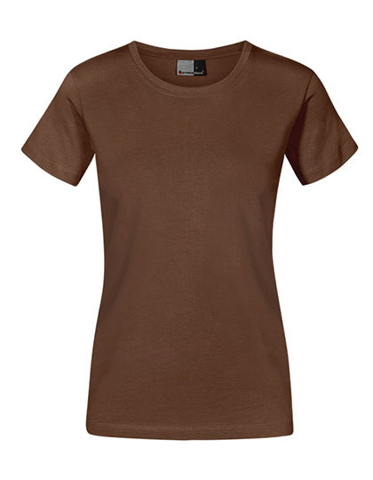 Damski T-shirt Slim E3005 - Brown