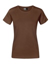 T-shirt Damski Slim Bawełniany E3005 - Brown