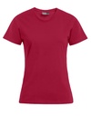 T-shirt Damski Slim Bawełniany E3005 - Cherry Berry