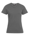 T-shirt Damski Slim Bawełniany E3005 - Graphite (Solid)
