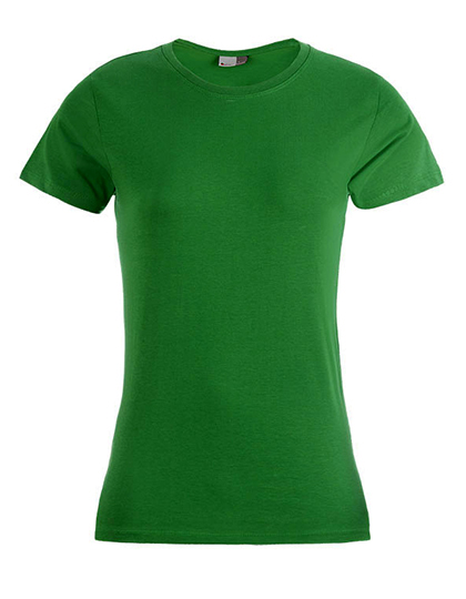 T-shirt Damski Slim Bawelniany E3005 - Kelly Green