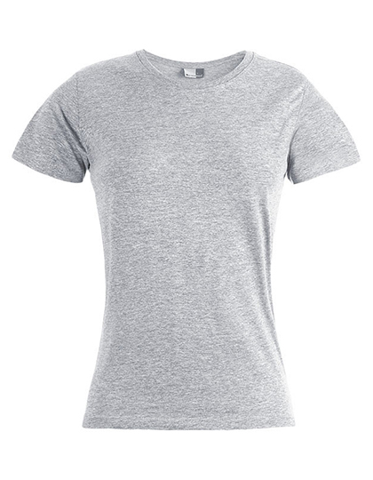 T-shirt Damski Slim Bawelniany E3005 - Sports Grey (Heather)