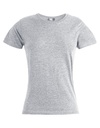 T-shirt Damski Slim Bawełniany E3005 - Sports Grey (Heather)