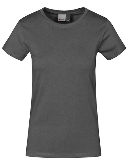T-shirt Damski Slim Bawelniany E3005 - Steel Grey (Solid)
