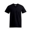 T-shirt Męski V-neck Klasyczny Bawełniany E3025 - Black