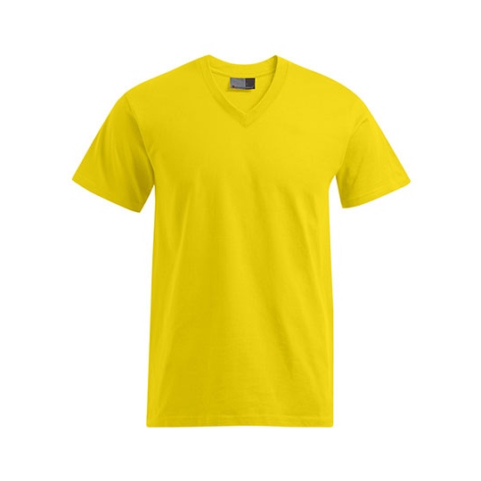 T-shirt Meski V-neck Klasyczny Bawelniany E3025 - Gold