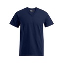 T-shirt Męski V-neck Klasyczny Bawełniany E3025 - Navy