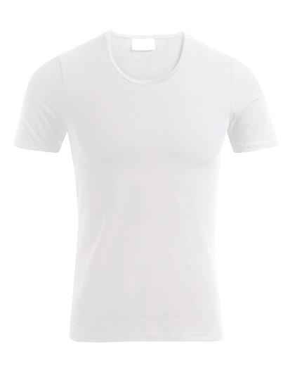 Koszulka Męska Slim Fit Bawełna Elastan E3081 - White