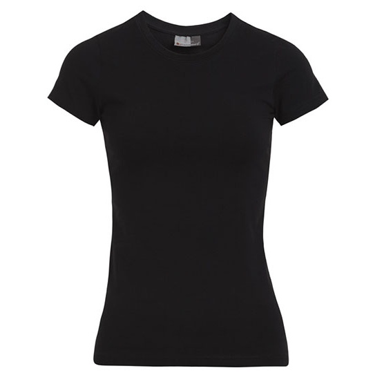 T-shirt Damski Slim Bawelna Elastan E3085 - Black