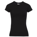 T-shirt Damski Slim Bawełna Elastan E3085 - Black