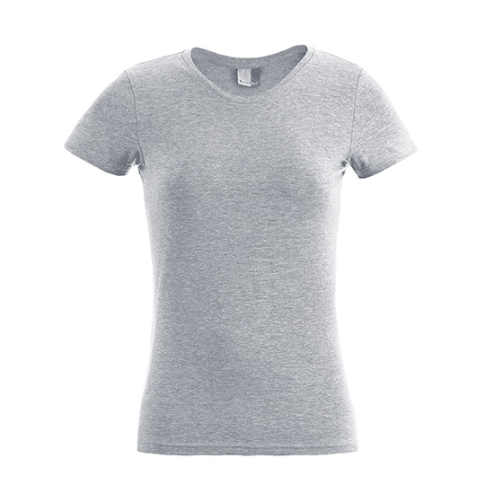 T-shirt Damski Slim Bawelna Elastan E3085 - Sports Grey (Heather)